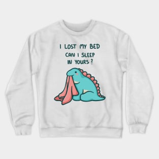 Stegosaurus with blanket, Chuck, dinosaur, dino Crewneck Sweatshirt